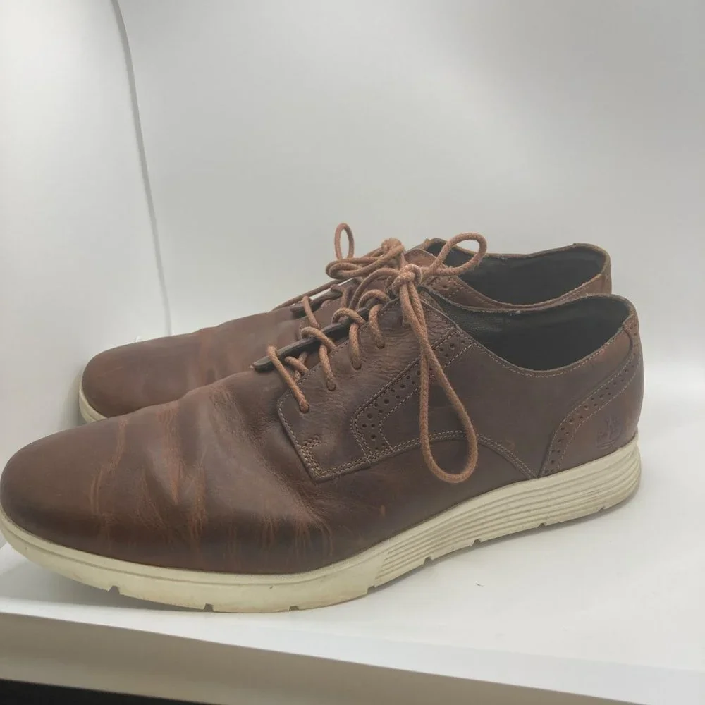 Timberland Franklin sensorflex comfort shoe brown oxford lace up sneaker 13